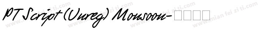 PT Script (Unreg) Monsoon字体转换
